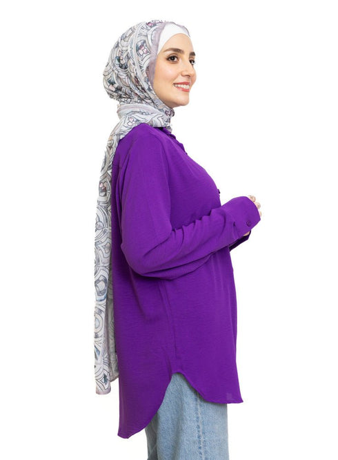 Sparkle Purple CY - Over Size Shirt - Khotwh