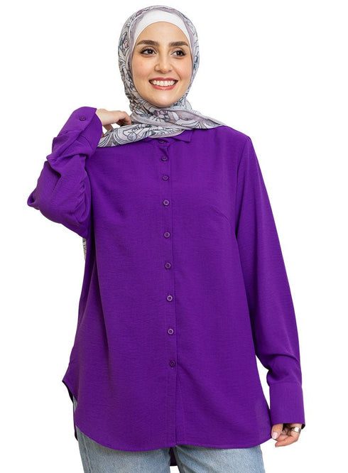 Sparkle Purple CY - Over Size Shirt - Khotwh