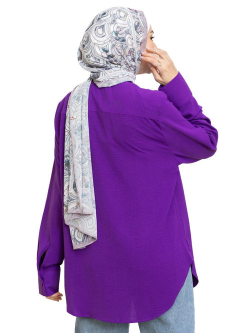 Sparkle Purple CY - Over Size Shirt - Khotwh