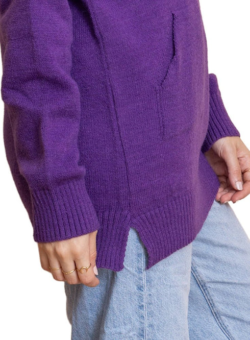 Sparkle Purple Hoodie Pullover - Khotwh