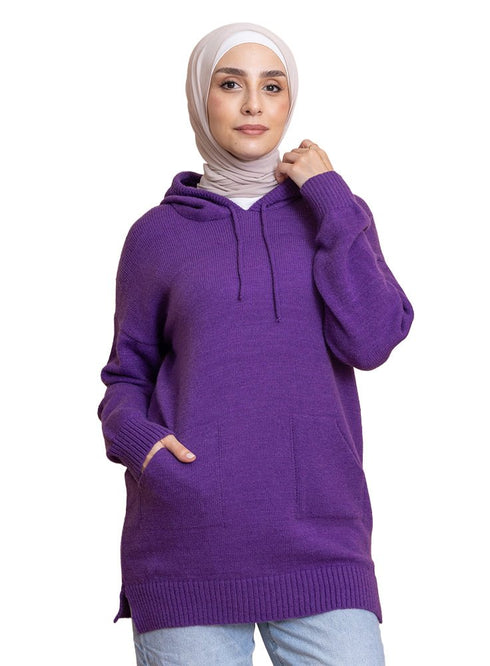 Sparkle Purple Hoodie Pullover - Khotwh