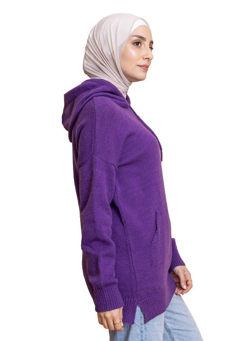 Sparkle Purple Hoodie Pullover - Khotwh