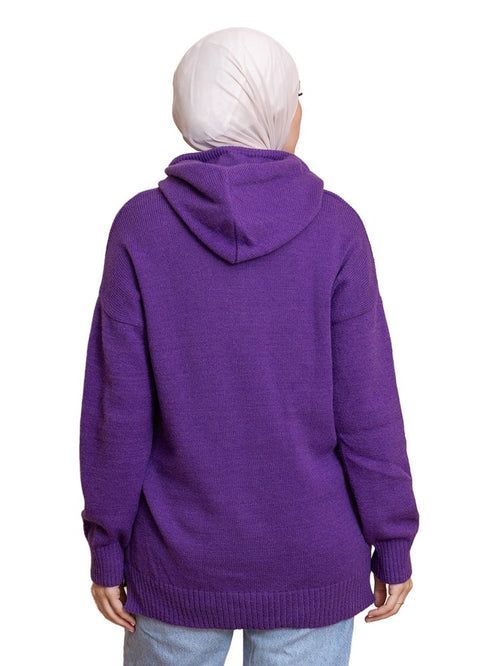 Sparkle Purple Hoodie Pullover - Khotwh