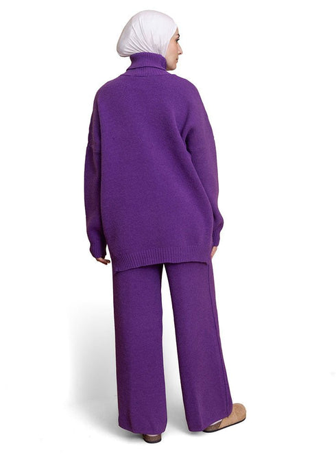 Sparkle Purple Knit Suit - Khotwh