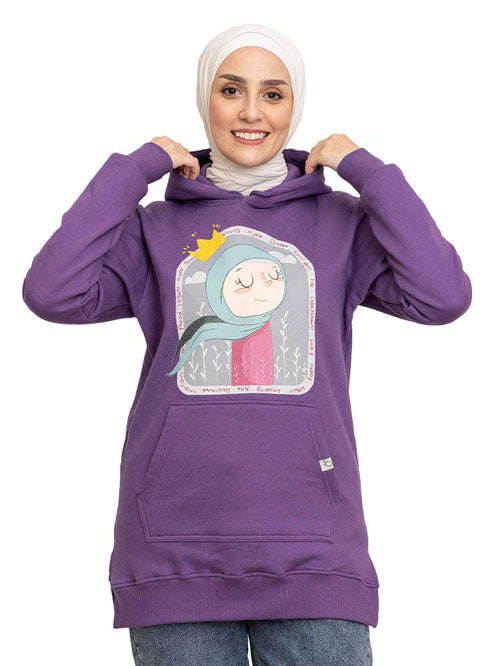 Sparkle Purple Printed - HoodieV Design 56 - Khotwh