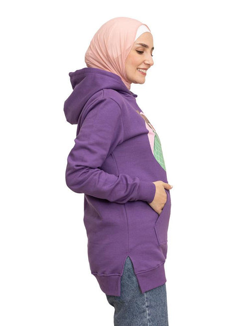 Sparkle Purple Printed - HoodieV Design 62 - Khotwh