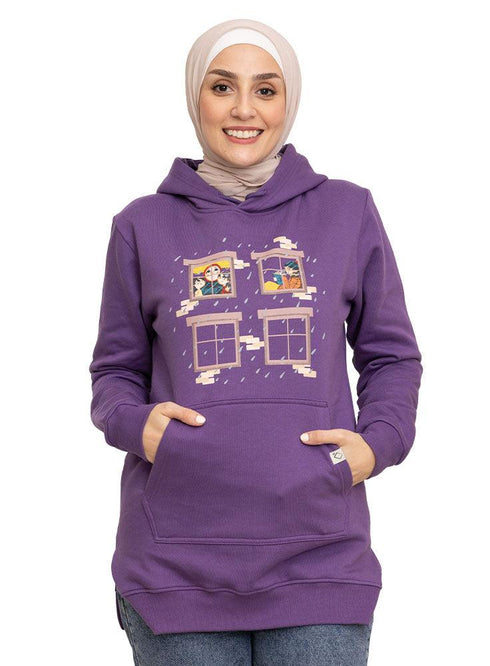 Sparkle Purple Printed - HoodieV Design 68 - Khotwh