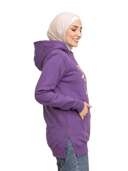 Sparkle Purple Printed - HoodieV Design 68 - Khotwh