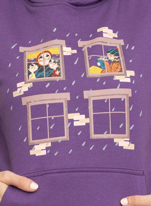 Sparkle Purple Printed - HoodieV Design 68 - Khotwh
