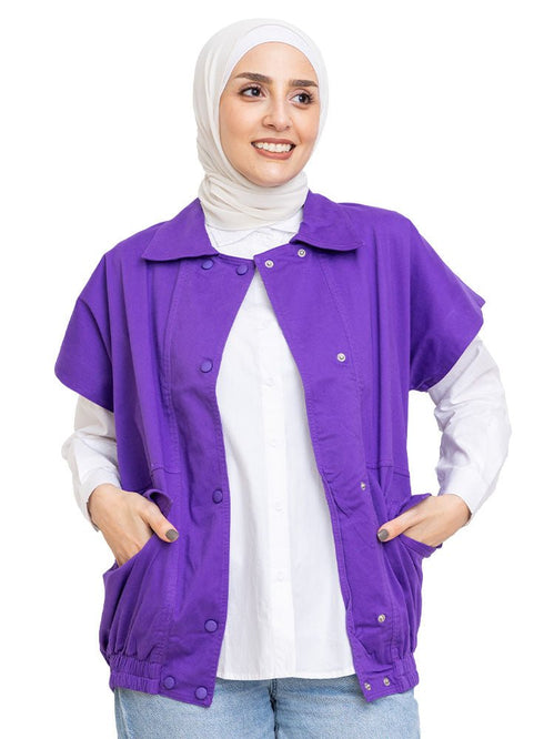 Sparkle Purple RD - Gabardine Vest - Khotwh