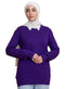 Sparkle Purple Round Knit Pullover - Khotwh