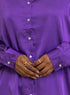 Sparkle Purple Satin Over Size Shirt - Khotwh