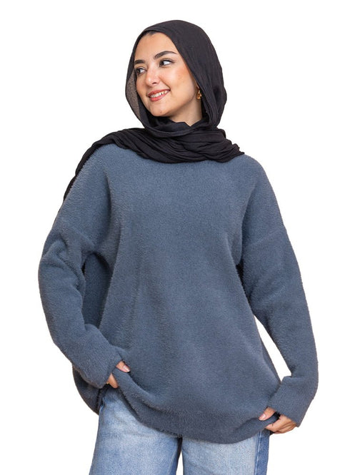 Storm Weather Fluffy Over Size Pullover - Khotwh