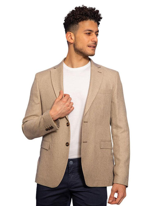 Strait Beige Blazer - Khotwh