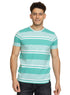 Stria White Striped Round T-shirt - Khotwh