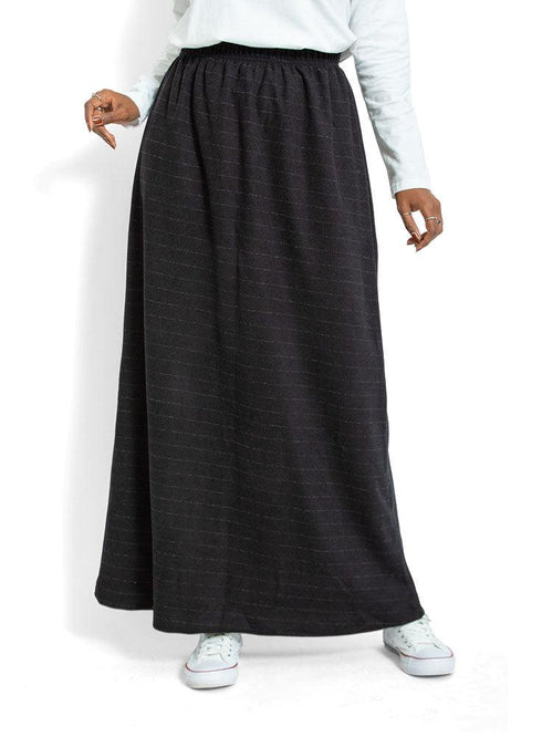 Striped Black W - Skirt - Khotwh