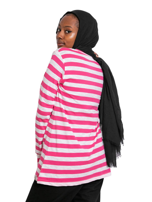 Striped Flowery B - Long - Sleeve - Khotwh