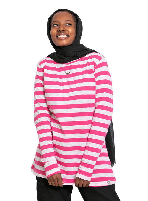 Striped Flowery B - Long - Sleeve - Khotwh