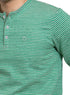 Striped Green Henley - Khotwh