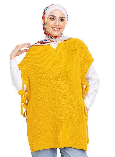 Sun Flower Cut Belt Pullover - Khotwh