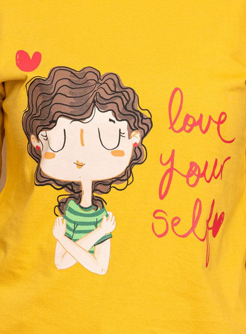 Sun Flower Printed Long - Sleeve Design 36 - Khotwh