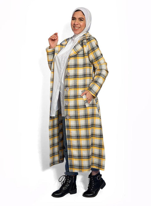 Sunny Checkered Coat - Khotwh