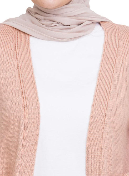 Tan E - Basic Pocket Cardigan - Khotwh