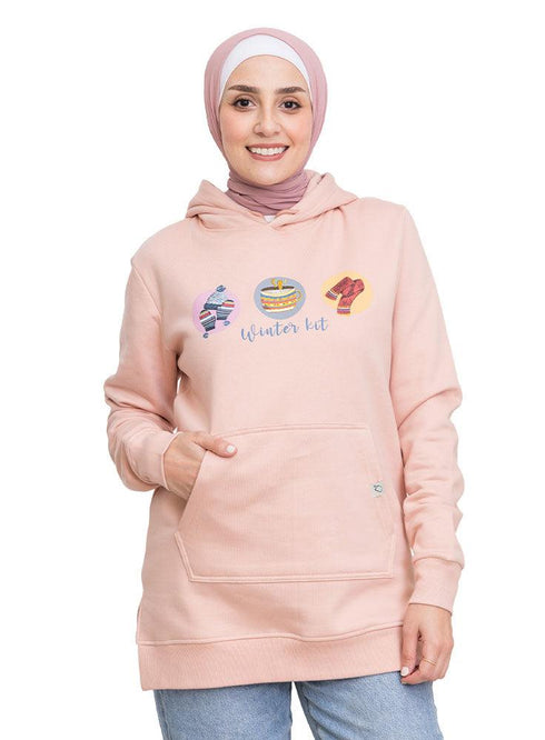 Tan Printed - HoodieV Design 69 - Khotwh