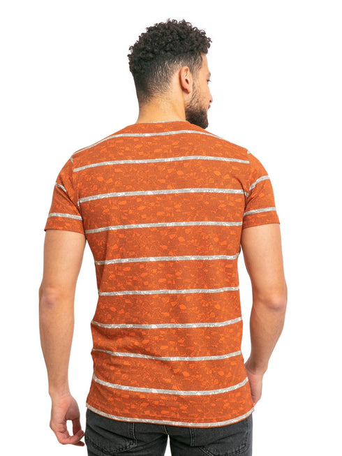 Tiger Striped Round T-shirt - Khotwh