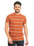 Tiger Striped Round T-shirt - Khotwh