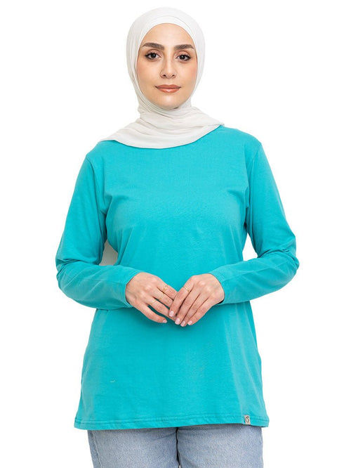 Tile Blue Long - Sleeve - Khotwh