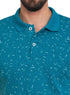 Tile Blue Printed Polo Design 2 - Khotwh
