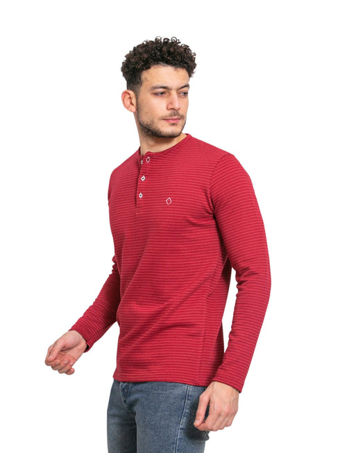 Tokyo - Brick Red Henley - Khotwh