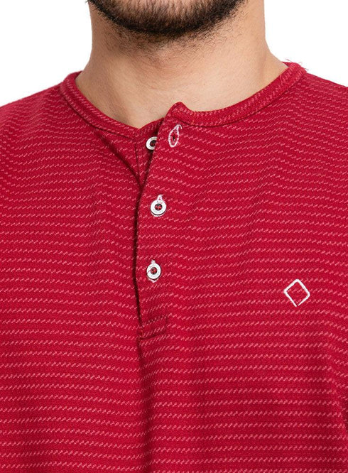 Tokyo - Brick Red Henley - Khotwh