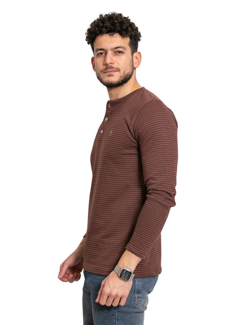 Tokyo - Brown Henley - Khotwh