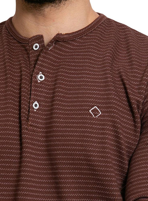 Tokyo - Brown Henley - Khotwh