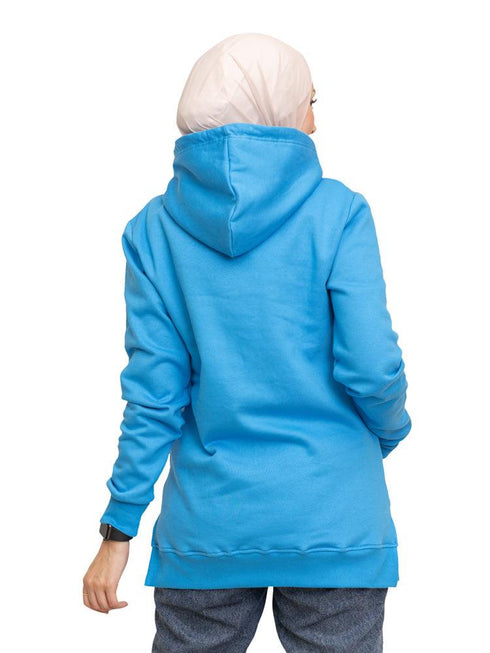 Turquoise Printed - HoodieV Design 66 - Khotwh