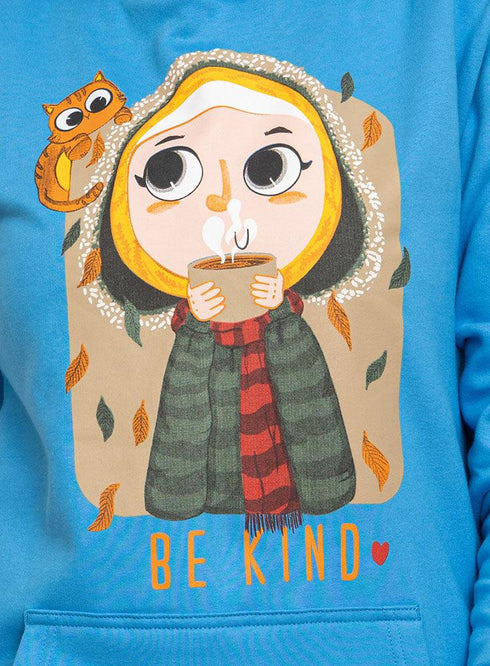 Turquoise Printed - HoodieV Design 66 - Khotwh