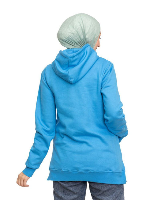 Turquoise Printed - HoodieV Design 67 - Khotwh