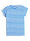 Turquoise Striped Short - Sleeve - Khotwh