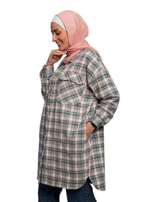 Venus Long Checkered Shirt - Khotwh