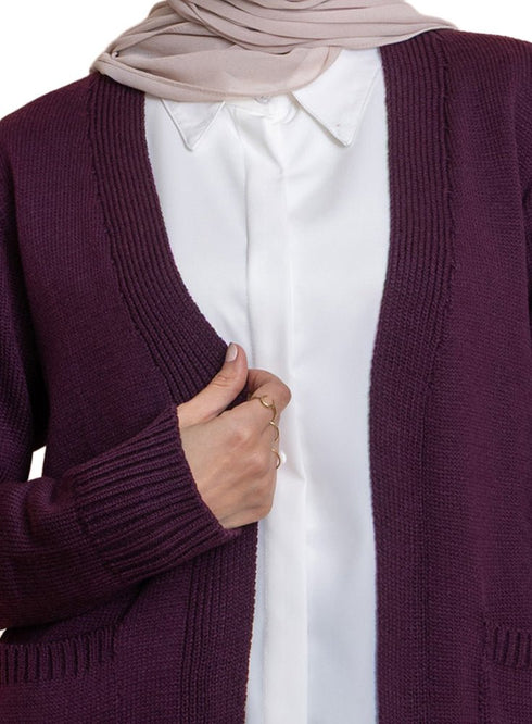 Violet Basic Pocket Cardigan - Khotwh