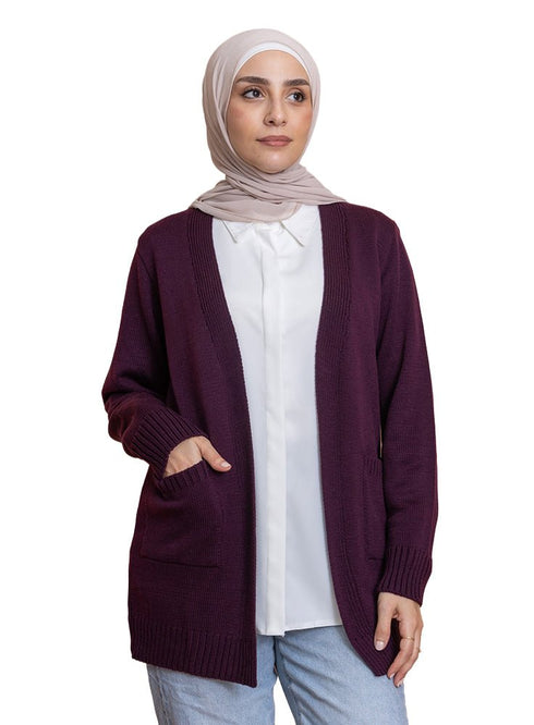 Violet Basic Pocket Cardigan - Khotwh