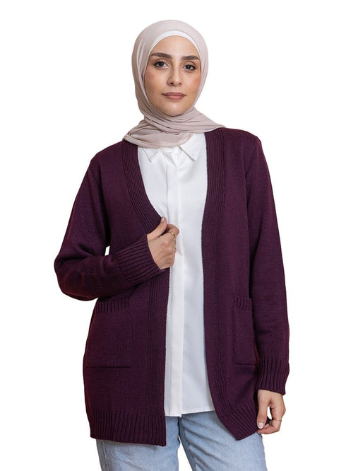 Violet Basic Pocket Cardigan - Khotwh