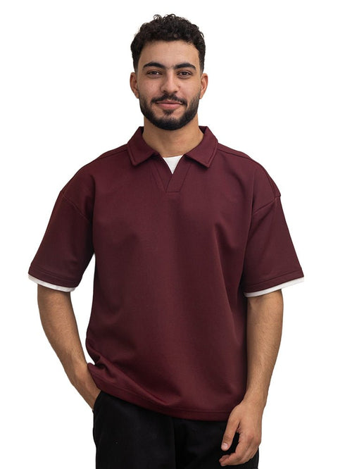 violet Design 3068 NF - Polo Neck T-Shirt - Khotwh