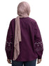 Violet Embroidered Poplin Shirt - Khotwh
