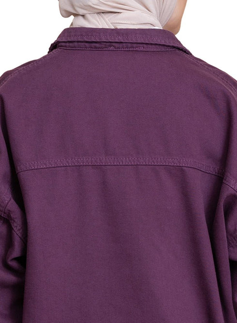 Violet Gabardine Jacket 2 - Khotwh