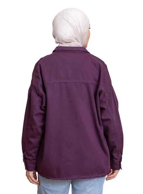 Violet Gabardine Jacket 2 - Khotwh
