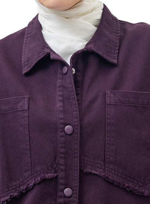 Violet Gabardine Jacket 5 - Khotwh