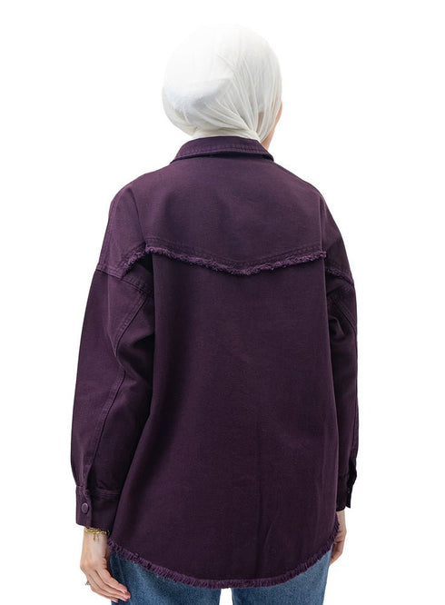 Violet Gabardine Jacket 5 - Khotwh